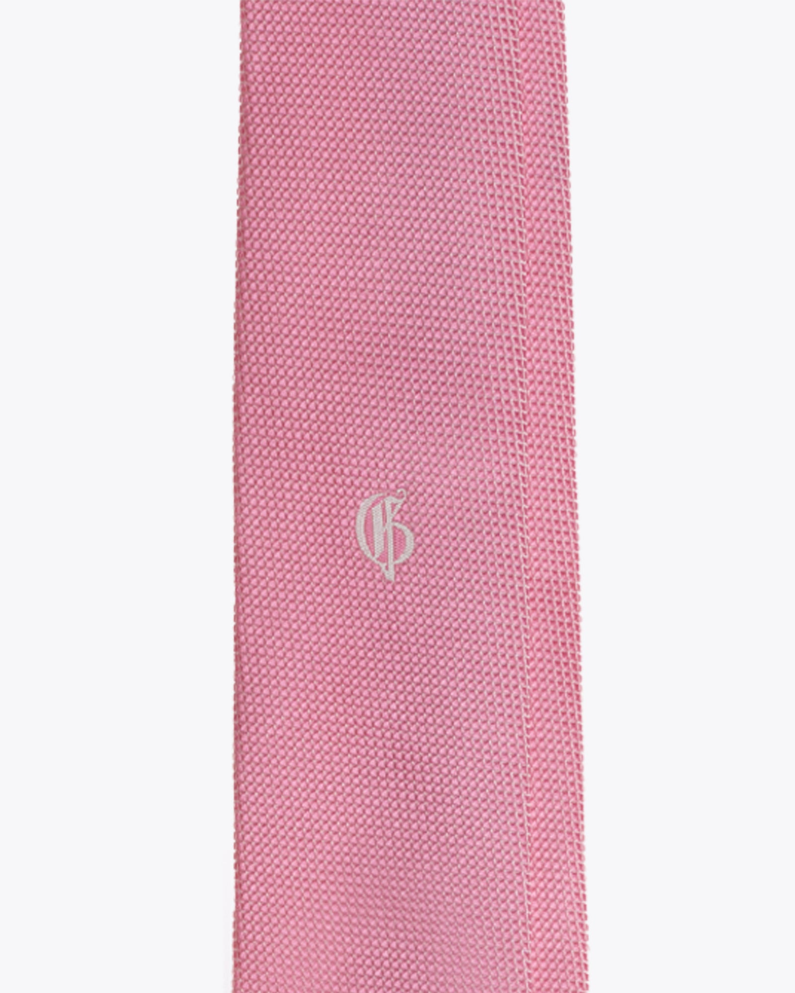 英雄丝质粉色领带 