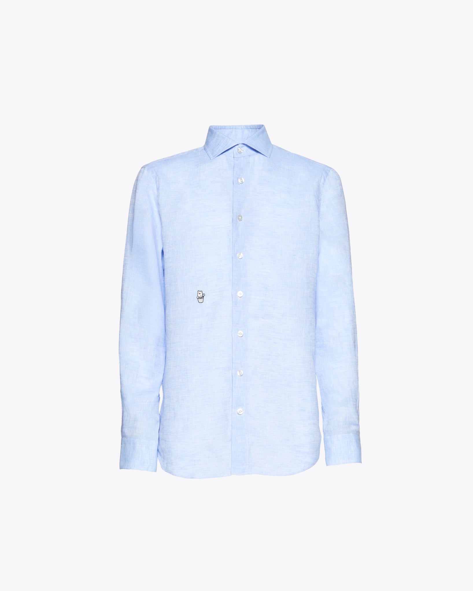 Light blue Linen Shirt with Snow Logo