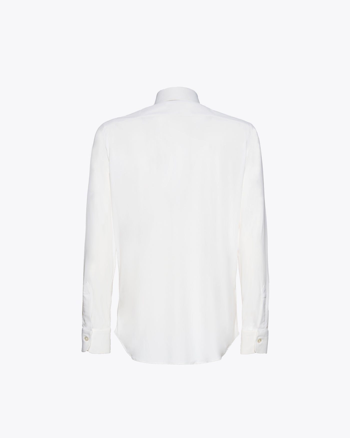 White Stretch Shirt with French Collar