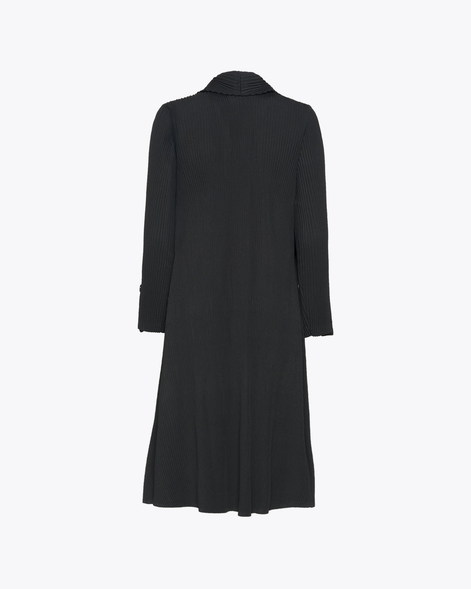 EvoFlow Black Trench Coat with Buttons