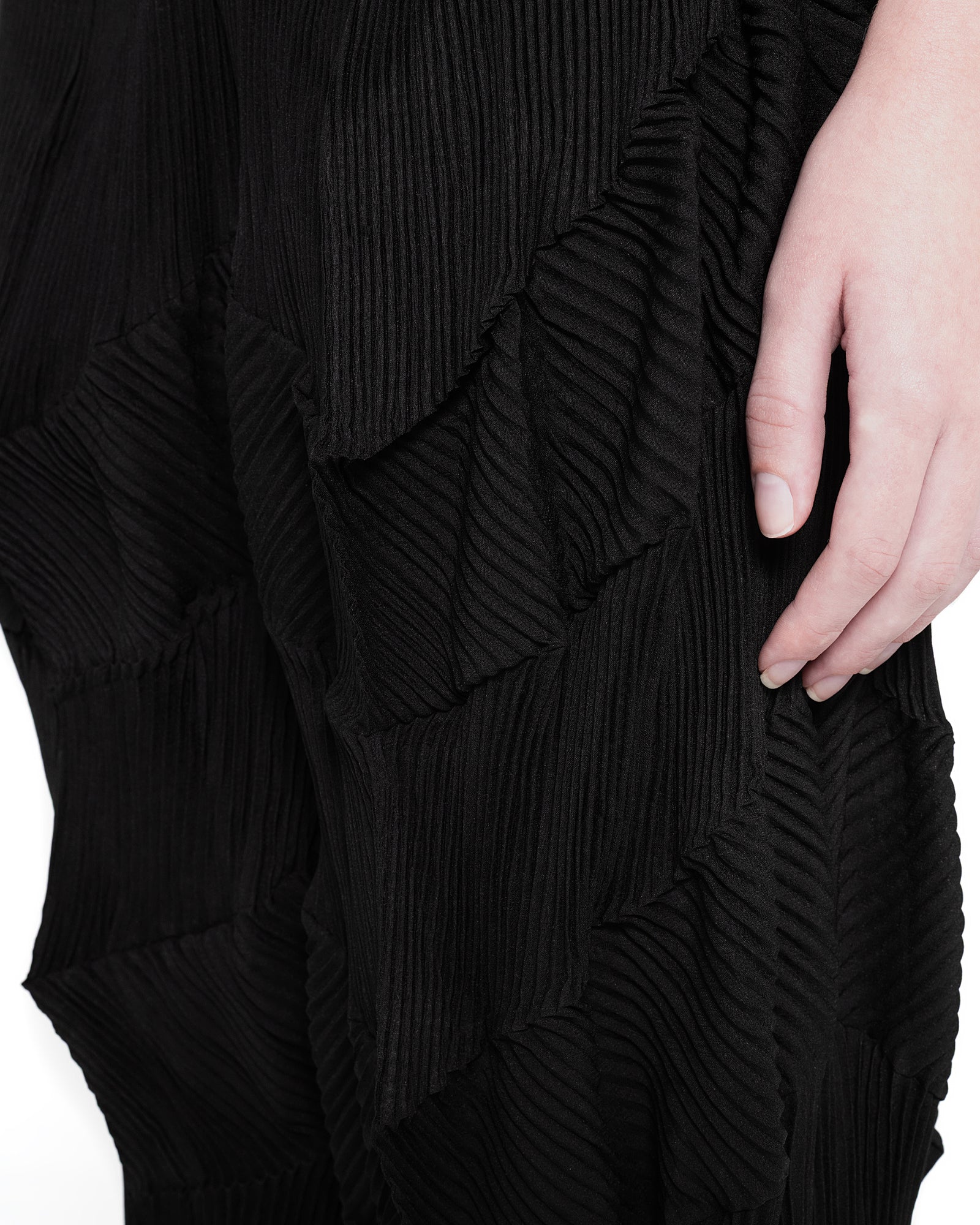 EvoFlow 黑色松紧腰长裤