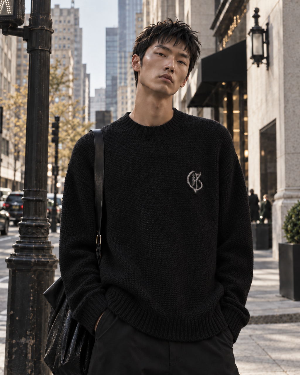 Black loose fit sweater