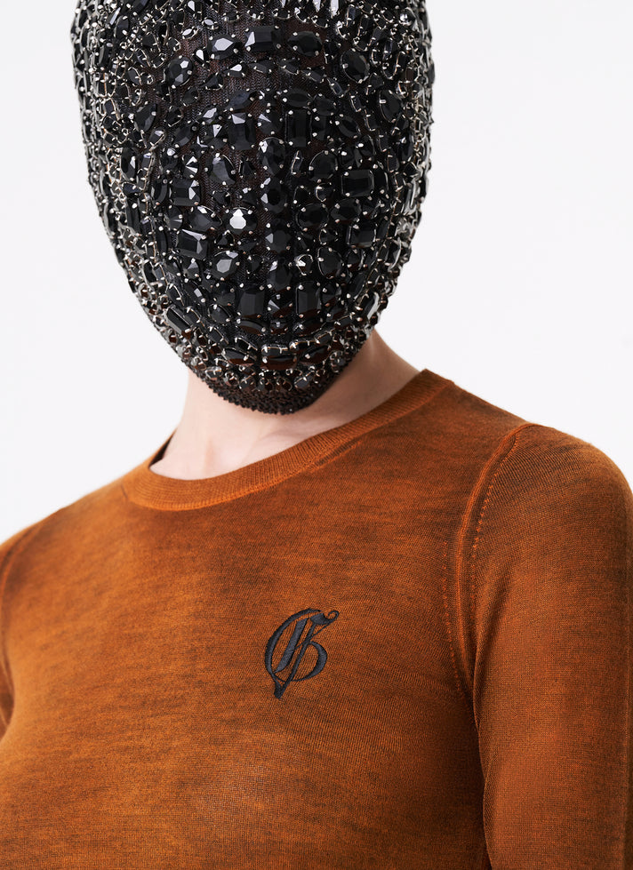 Rusty orange cropped sweater