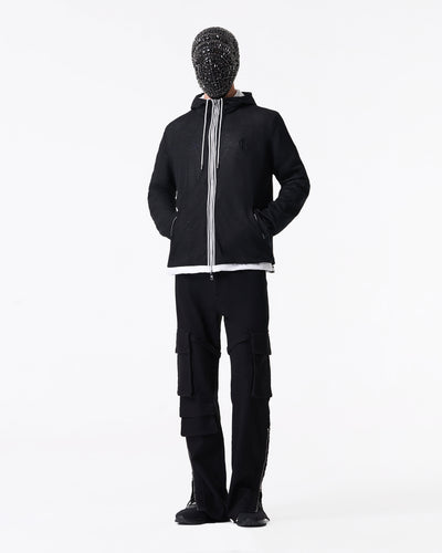 Black reversible rain jacket