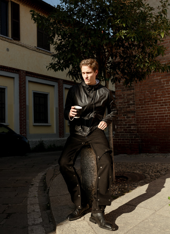 White reversible rain jacket