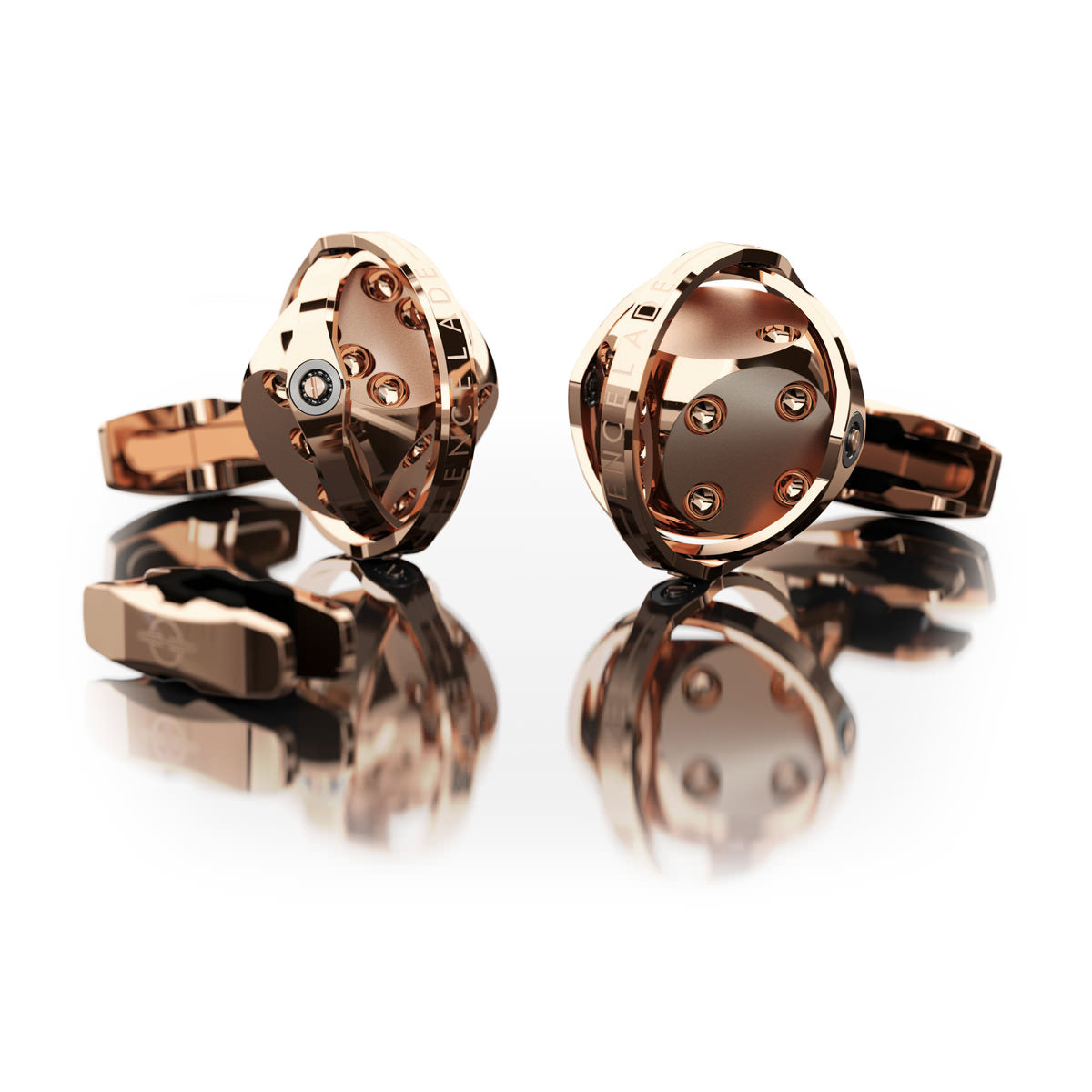 CUFFLINKS DICE TOTAL RED GOLD