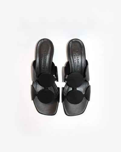 BLACK MIDNIGHT GARDEN SANDALS