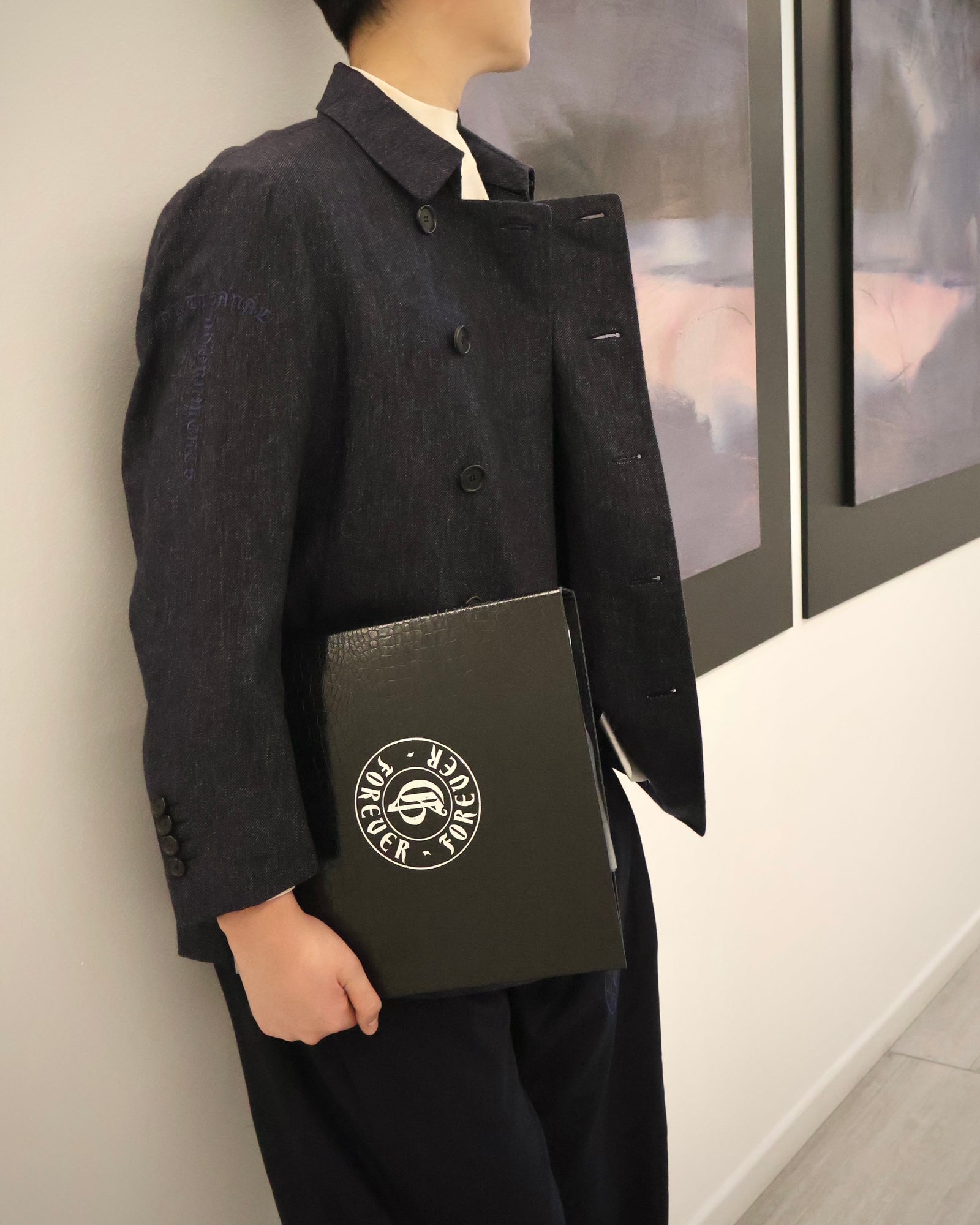 Dark blue cashmere jacket
