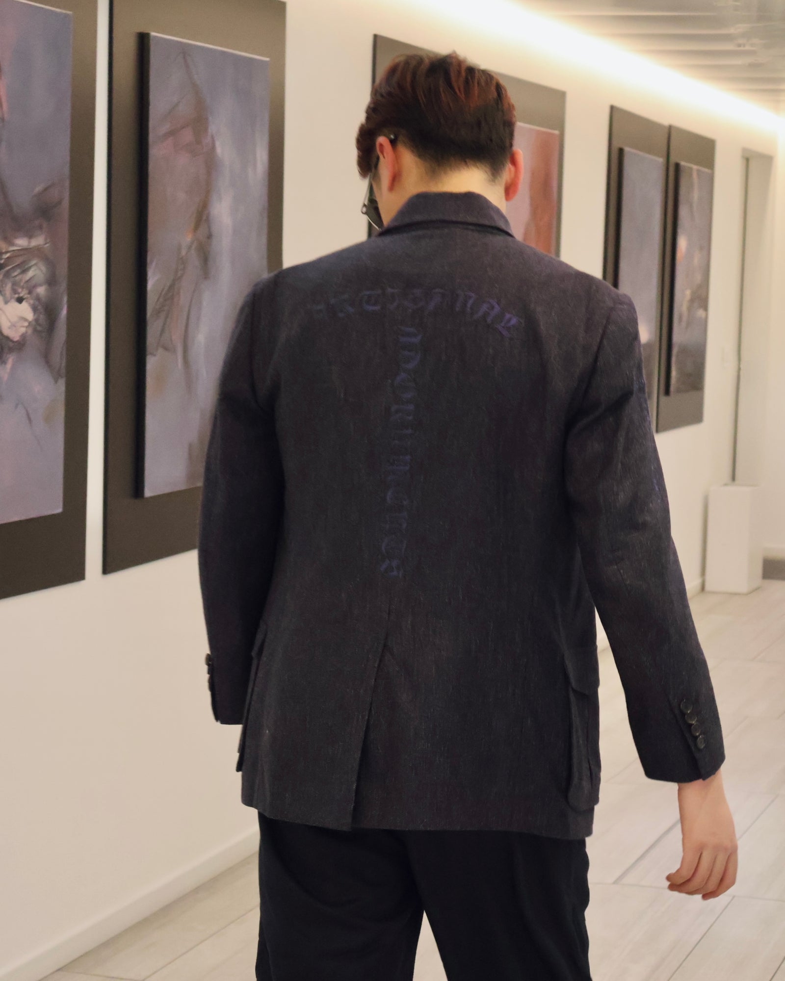 Dark blue cashmere jacket