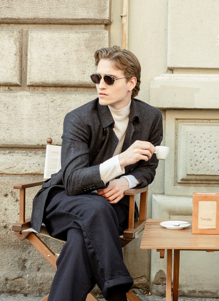Dark blue cashmere jacket - G|Forever