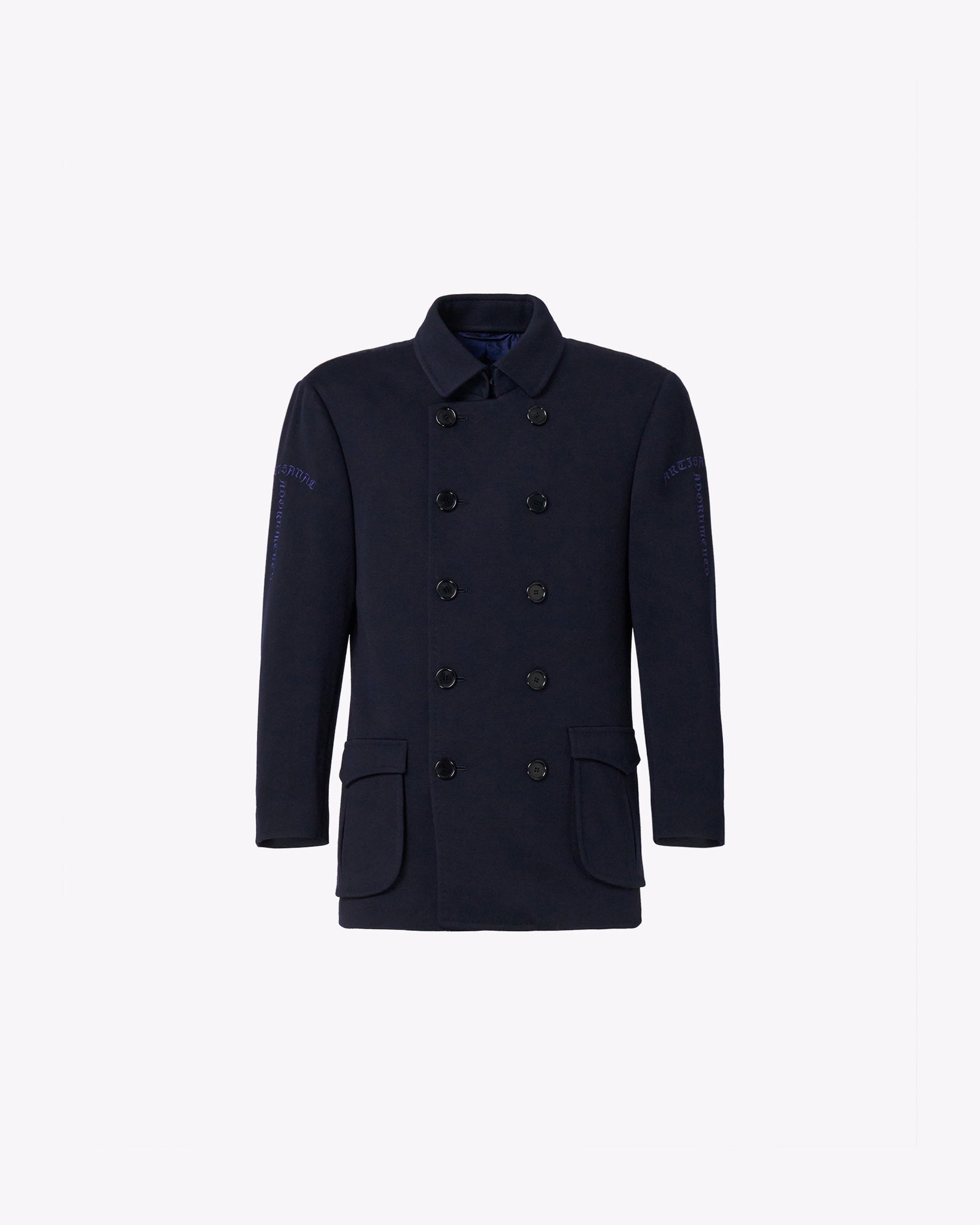 Dark blue wool blend jacket