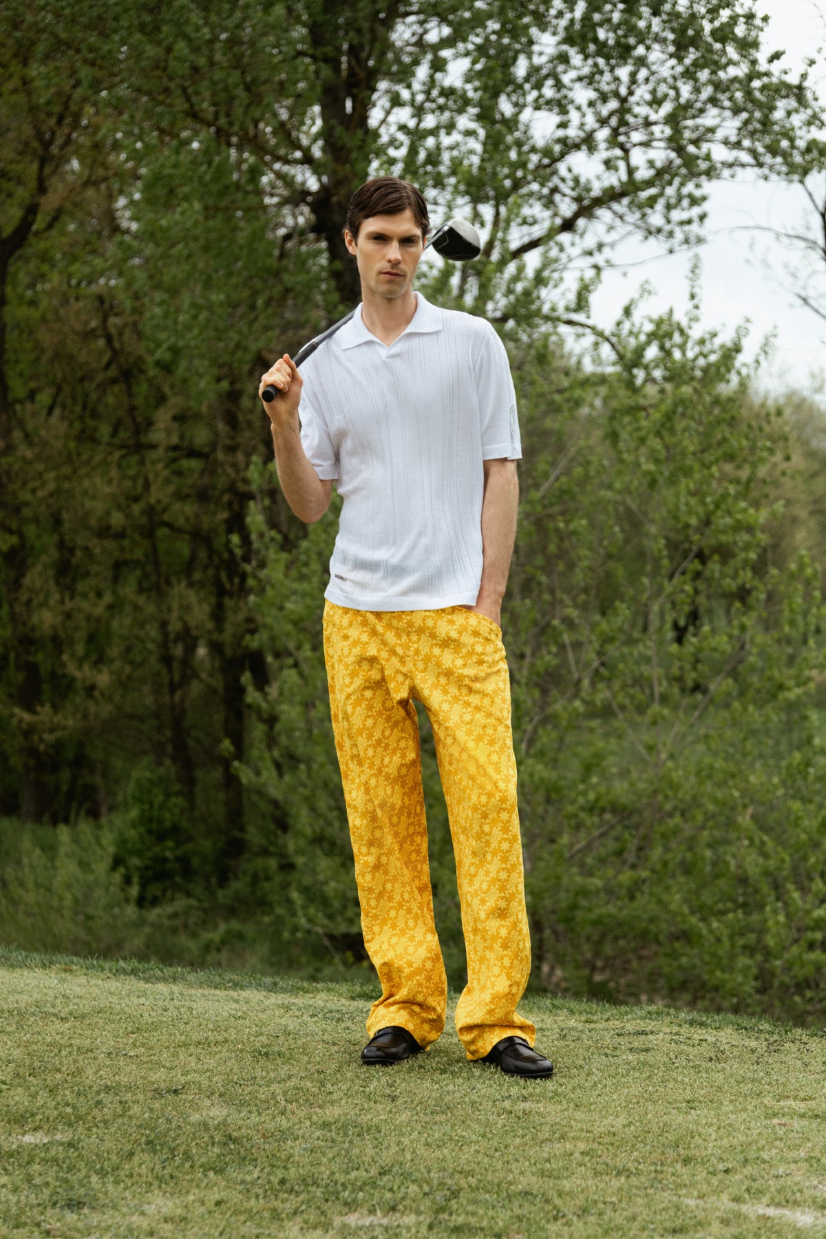White Polo V-Neck