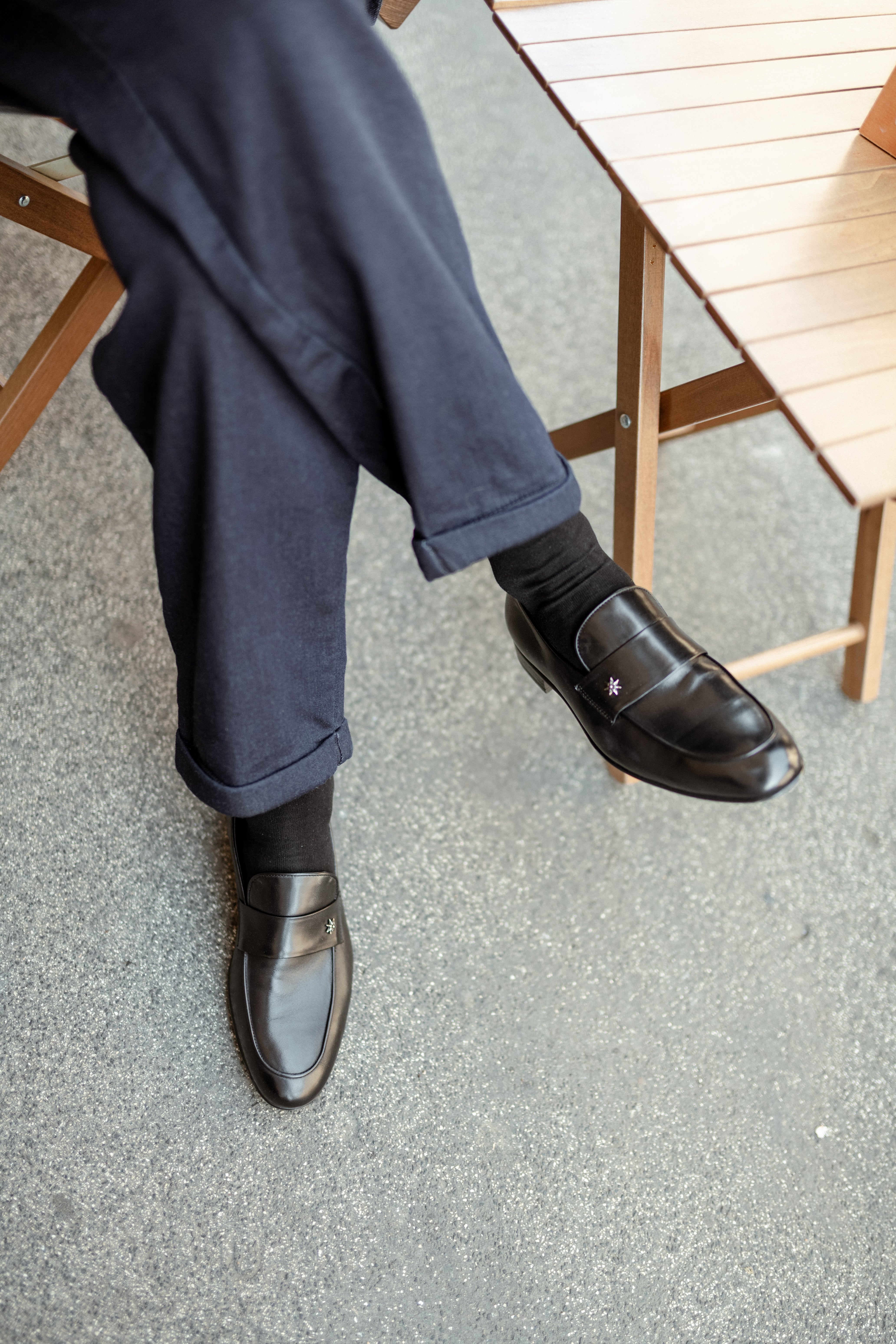 指挥官黑色乐福鞋 