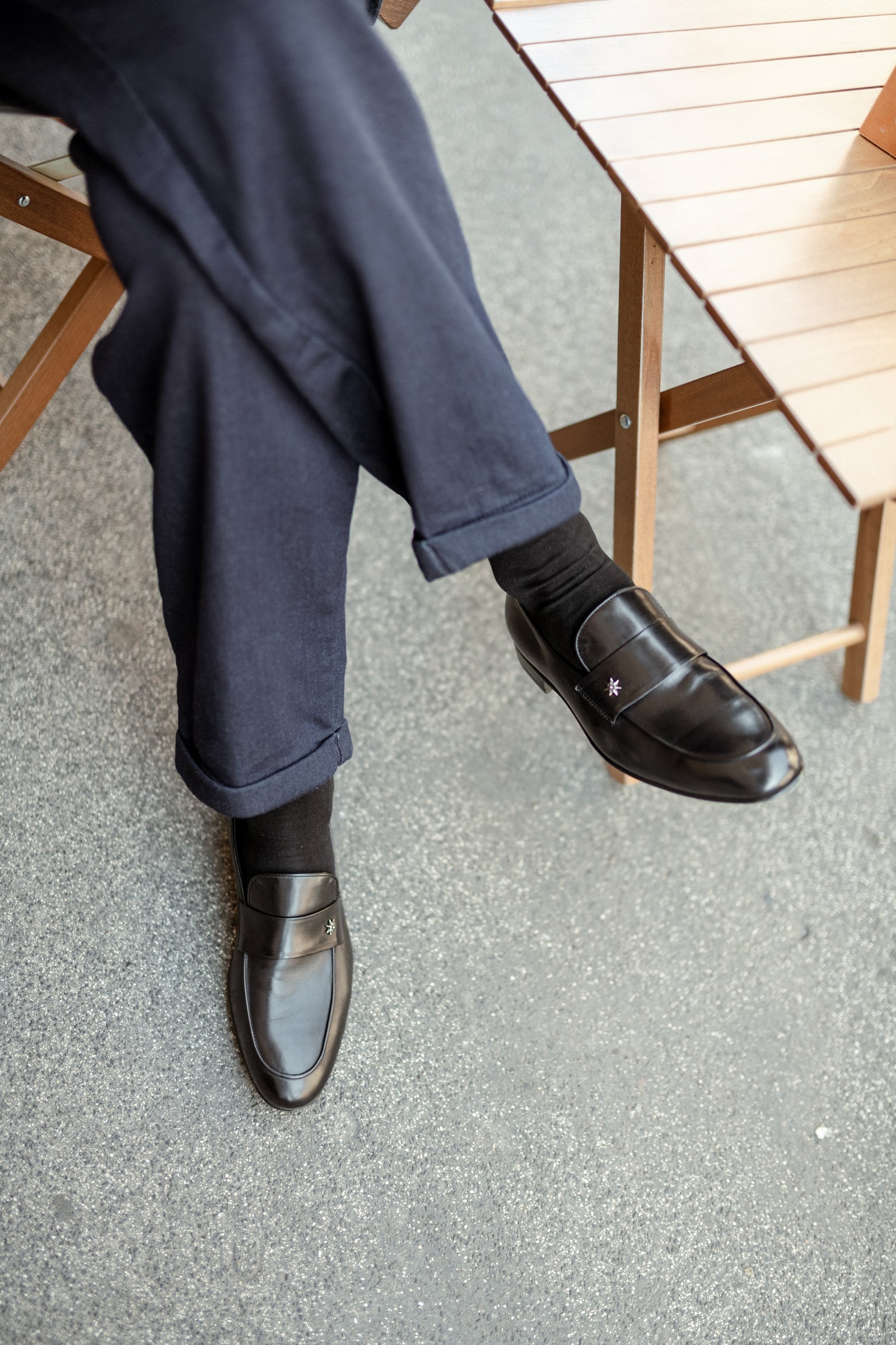 指挥官黑色乐福鞋 