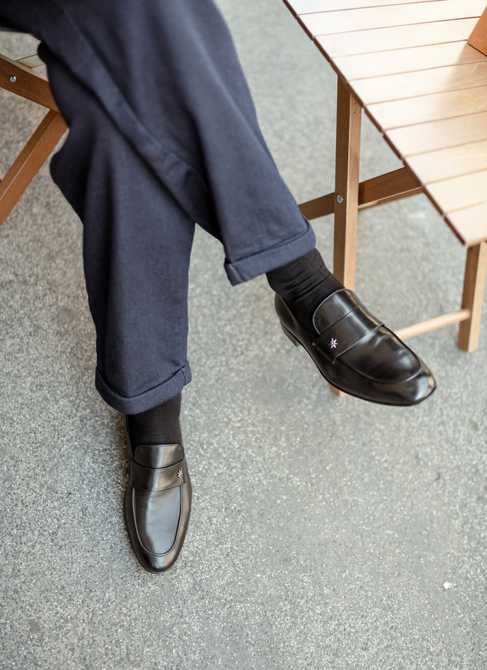 指挥官黑色乐福鞋 