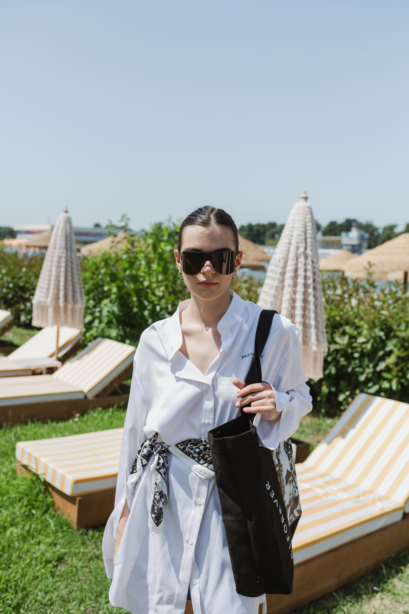 WHITE OVERSHIRT IN PURE SILK