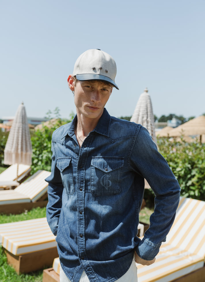 BLUE DENIM SHIRT WITH POCKETS