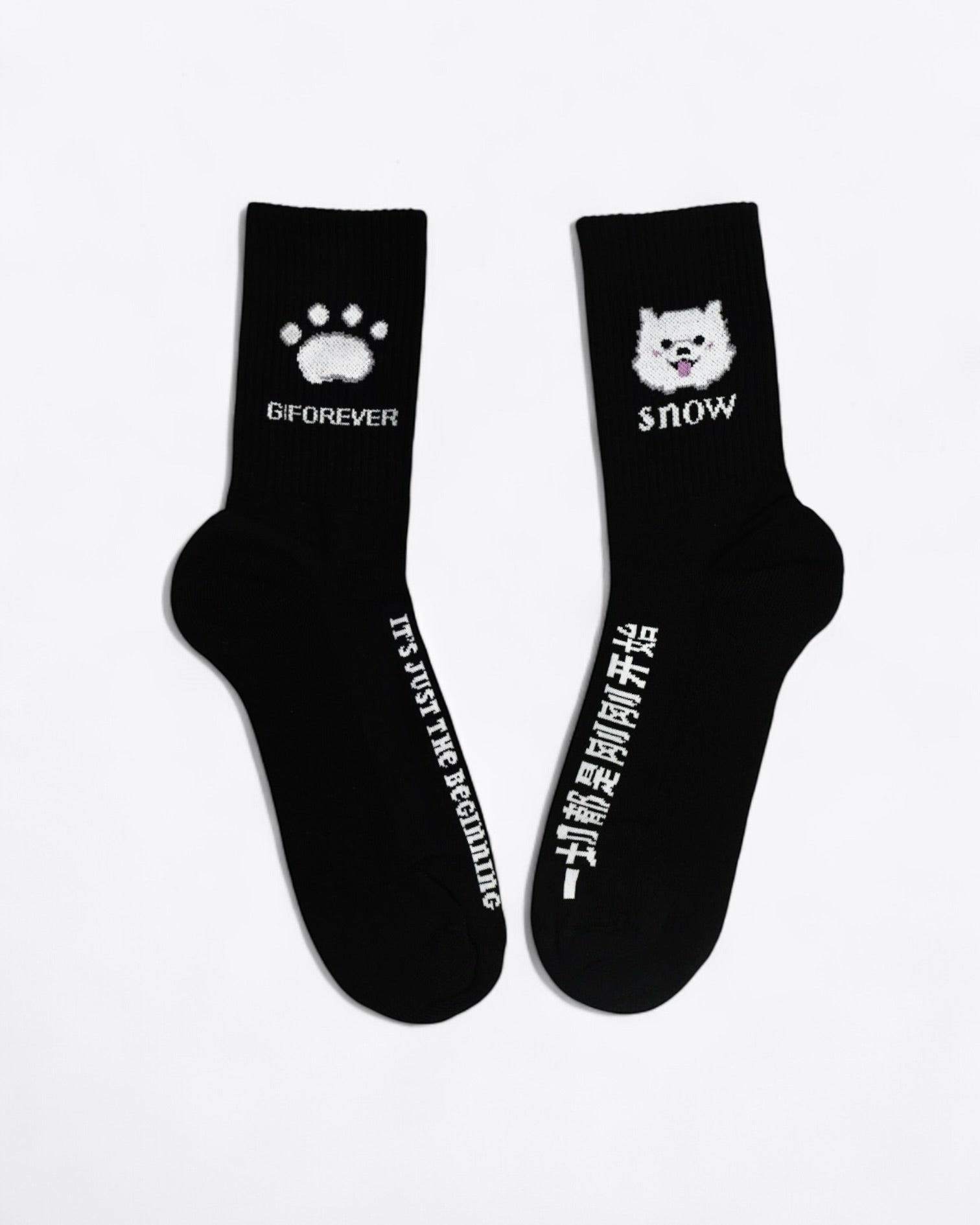 Snow 两双黑袜套装