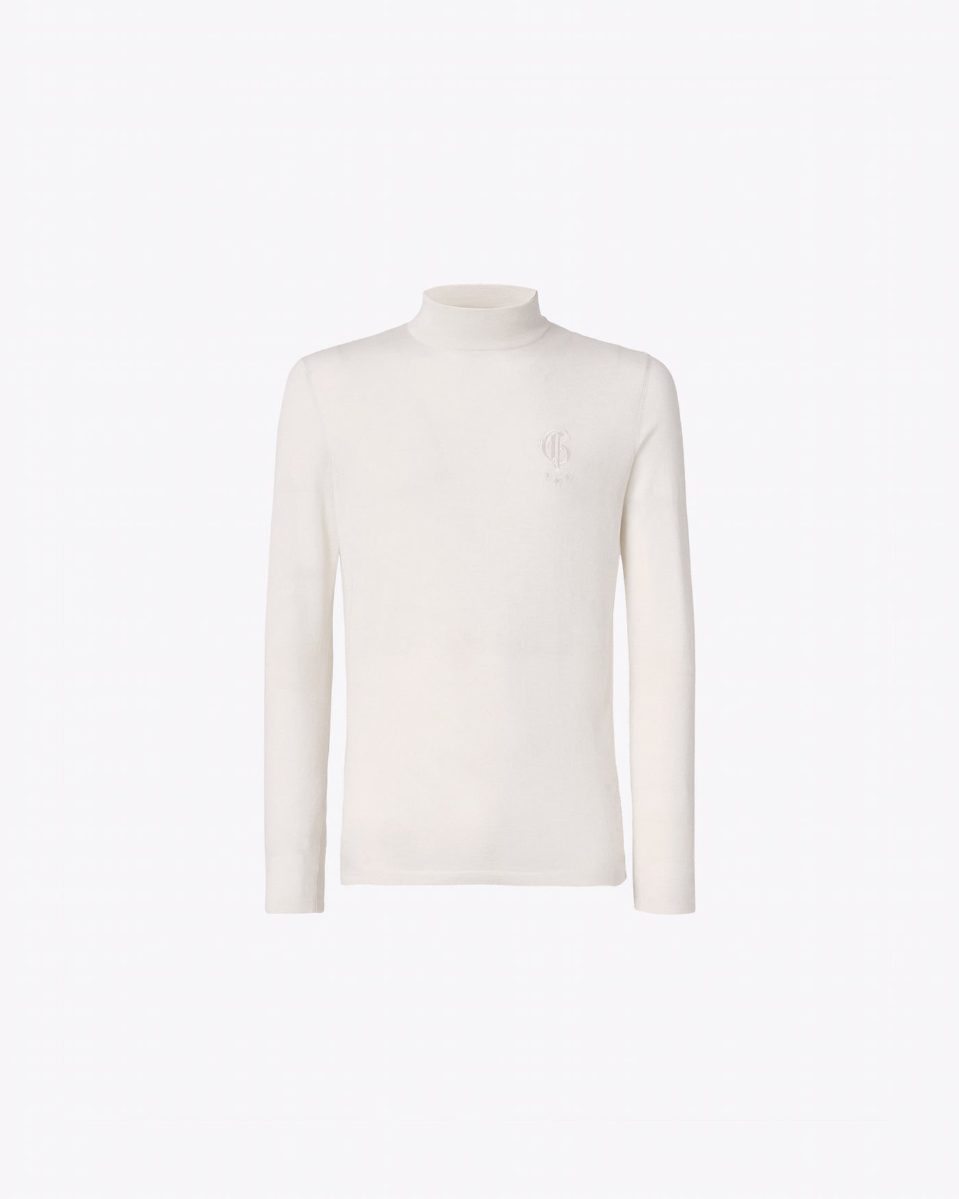 White cashmere and silk sweater