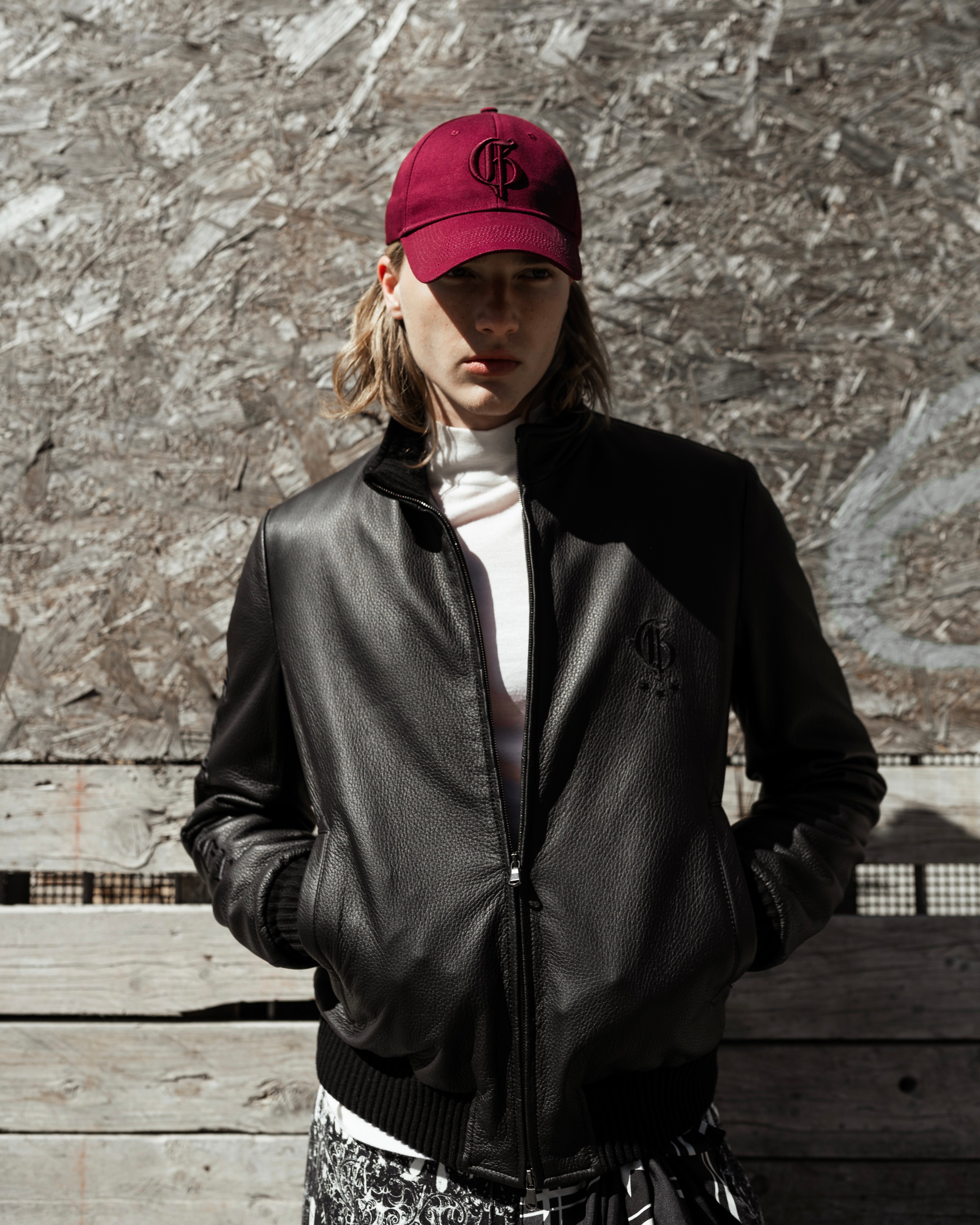 Black bomber in deerskin