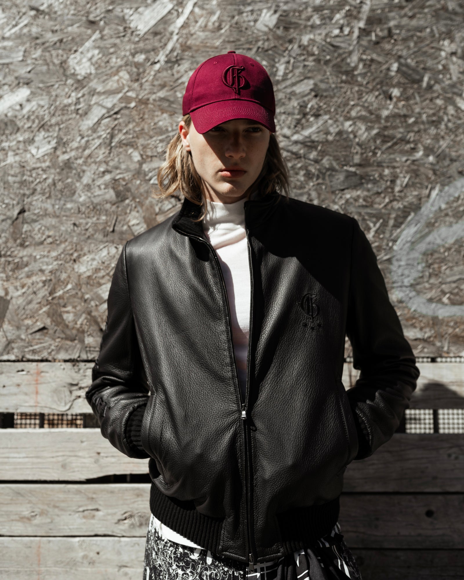 Black bomber in deerskin