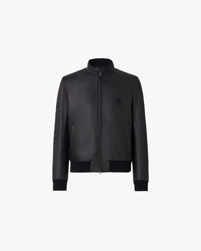 Black bomber in deerskin