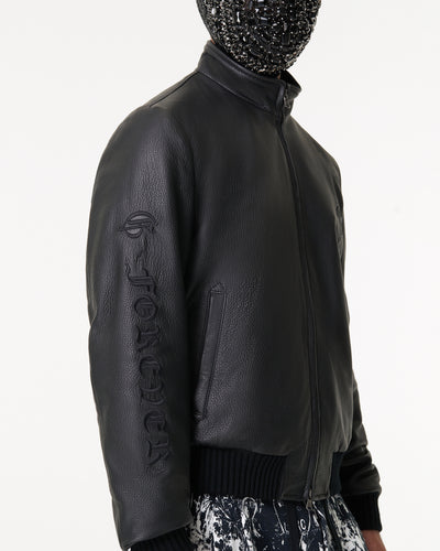 Black bomber in deerskin