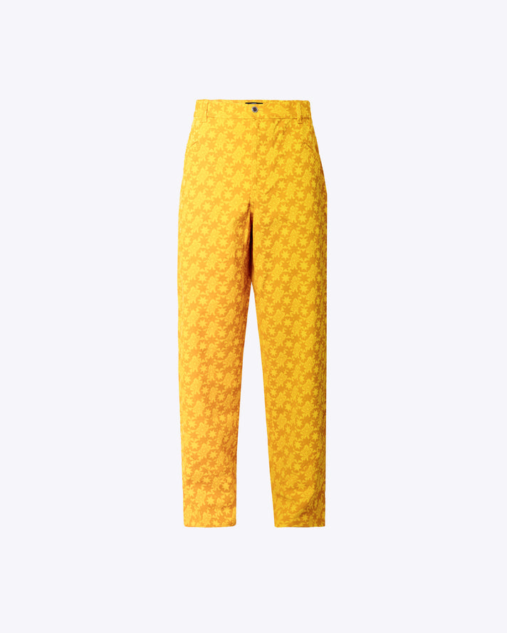 档案黄色牛仔大裤子