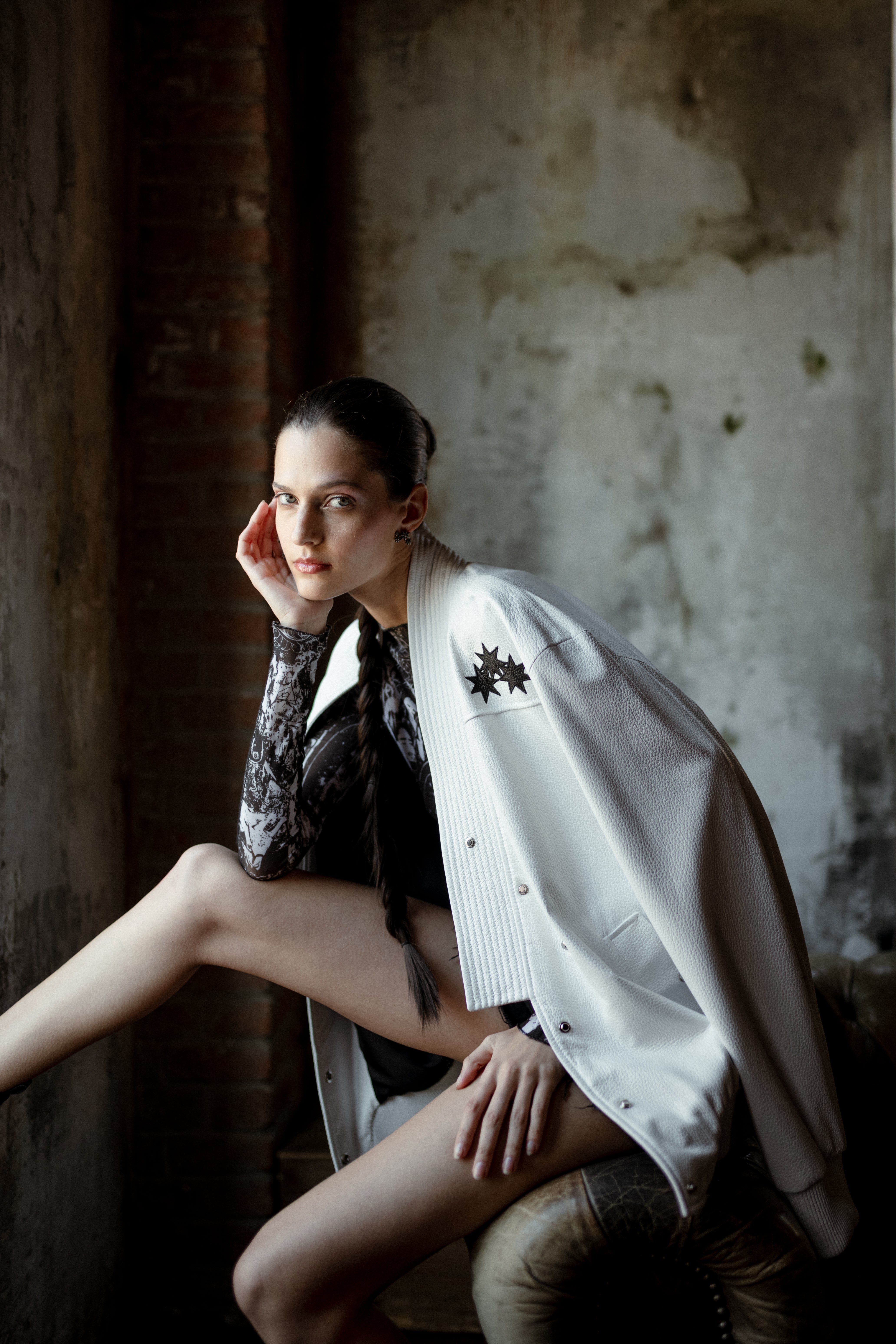 FULLY LINED DEER LEATHER BLAZER