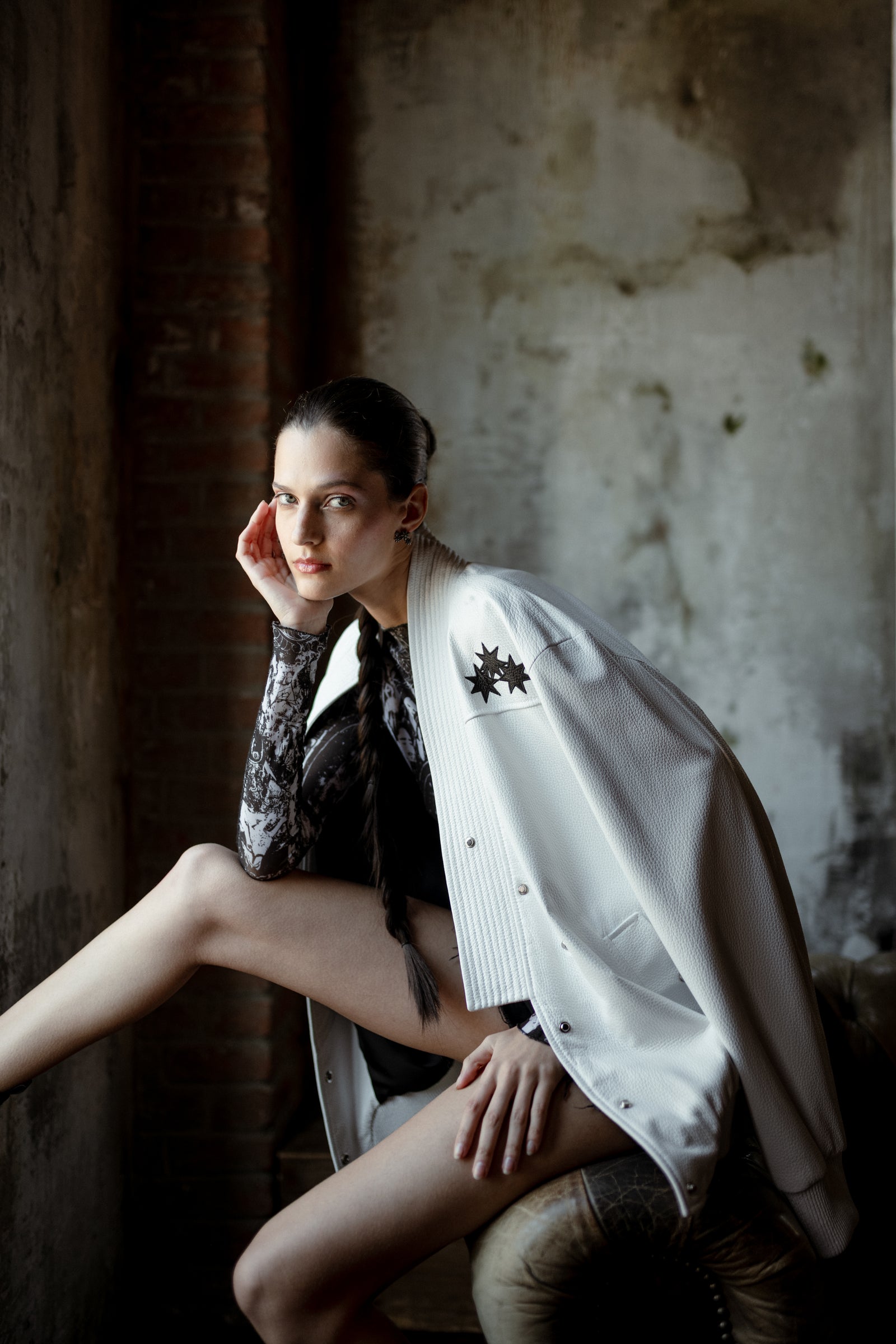 FULLY LINED DEER LEATHER BLAZER