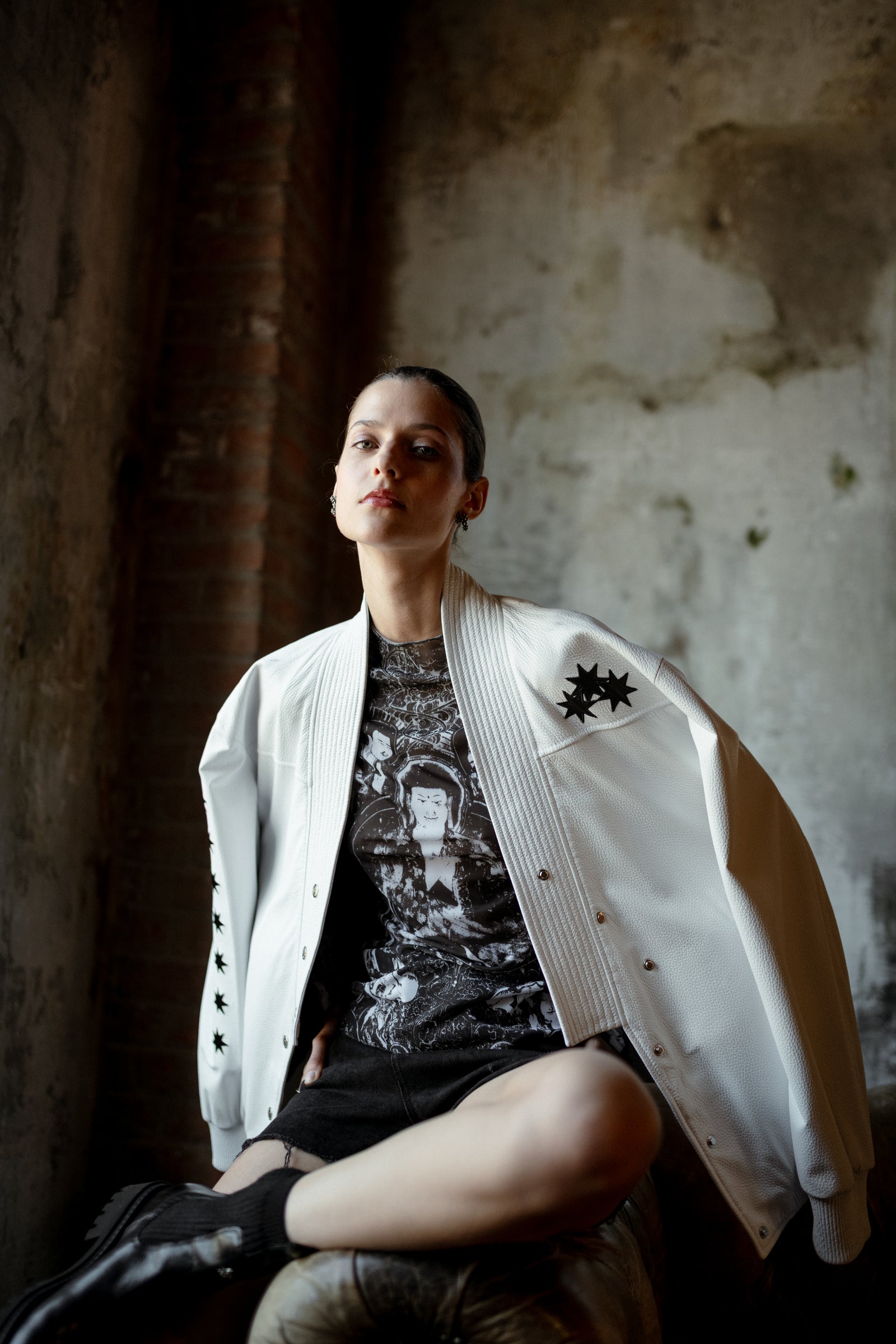 FULLY LINED DEER LEATHER BLAZER