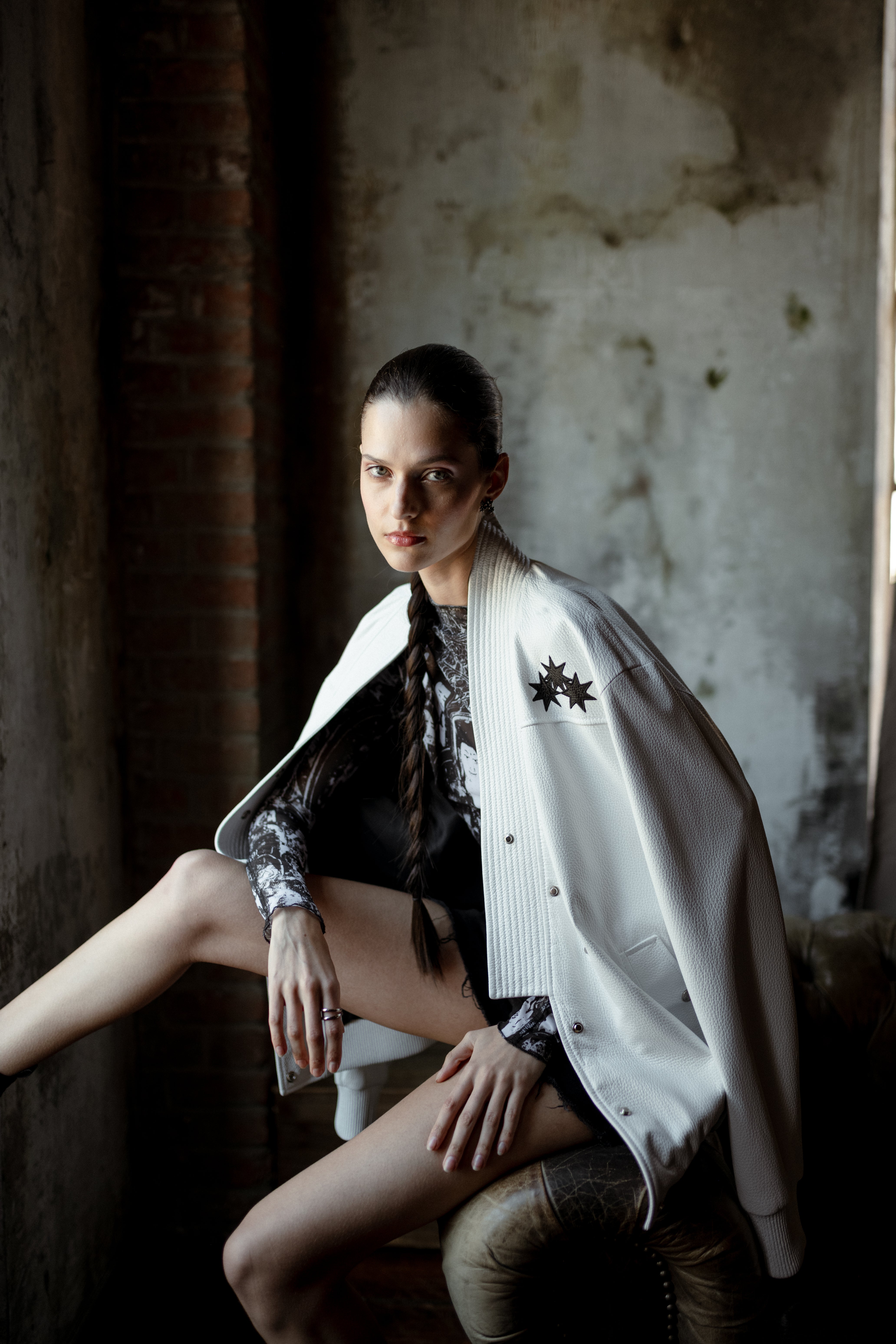 FULLY LINED DEER LEATHER BLAZER