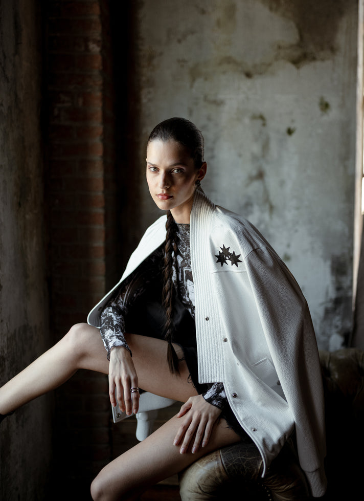 FULLY LINED DEER LEATHER BLAZER