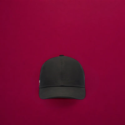 BLACK SILK BASEBALL CAP