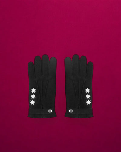 BLACK SHEARLING GLOVES