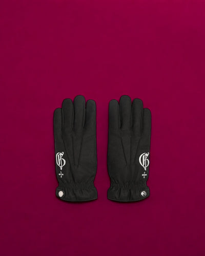 BLACK CASHMERE BLEND GLOVES