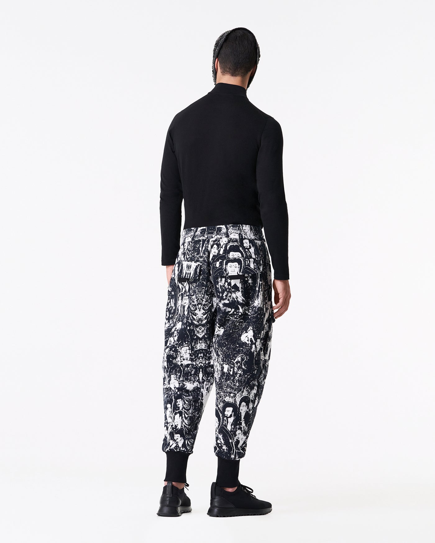 Buddha print jogger pants