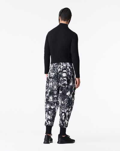 Buddha print jogger pants