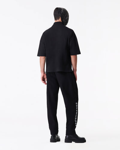 Black turtleneck t-shirt with logo