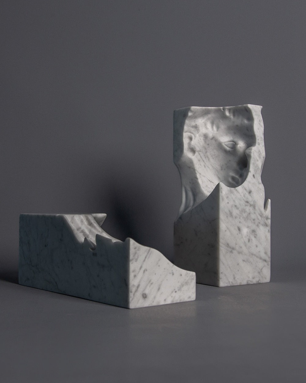 HE + SHE (CARRARA MARBLE)