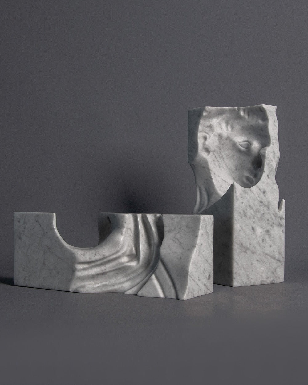 HE + SHE (CARRARA MARBLE)