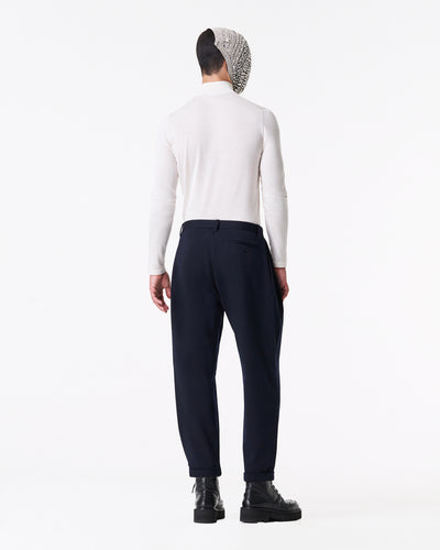 Dark blue wool blend pants