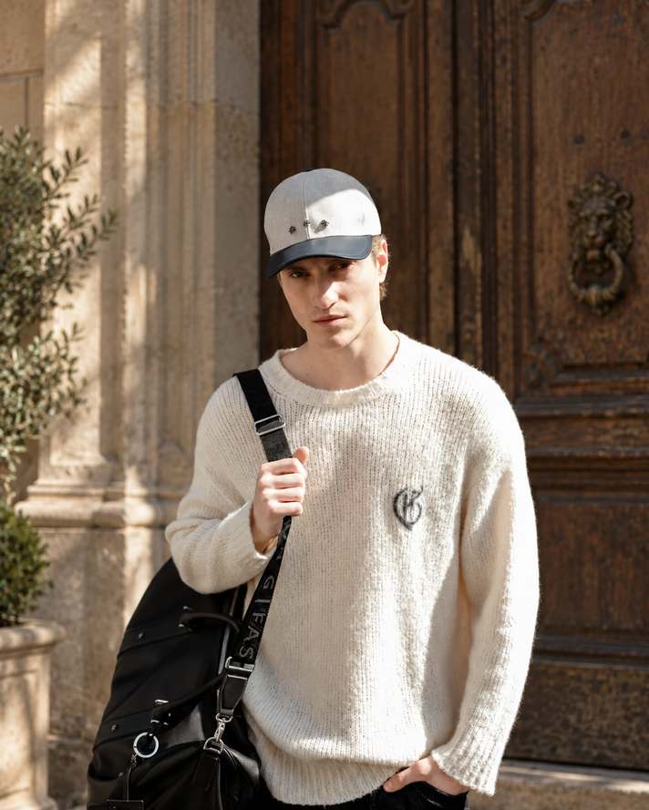 White loose fit sweater