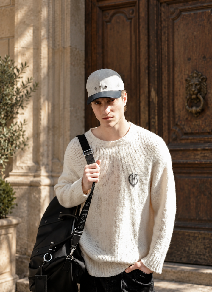 White loose fit sweater