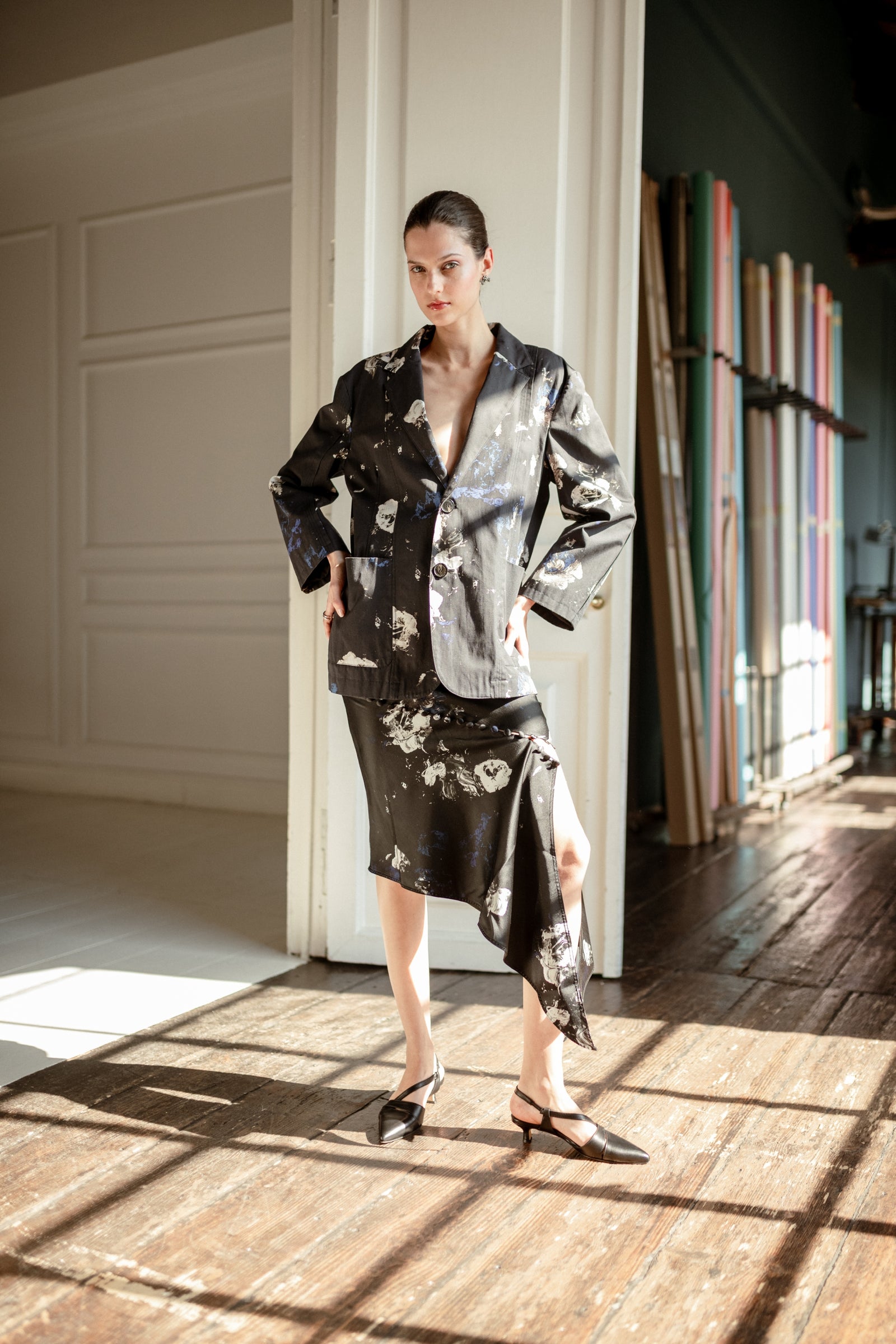 The Black Leather Visionary Sandals