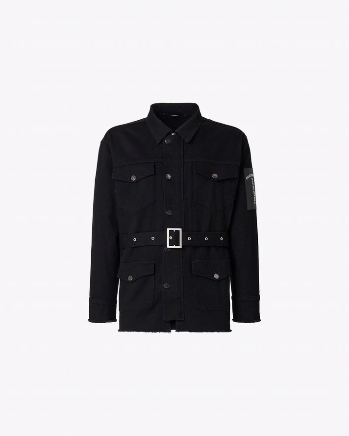 Black stretch cotton jacket