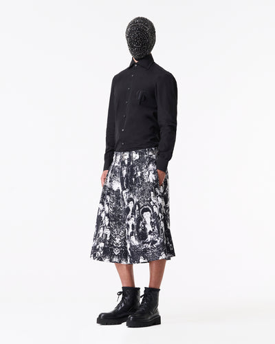 Buddha print pant skirt