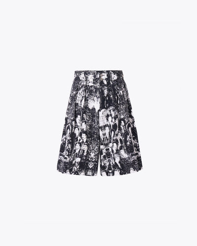 Buddha print pant skirt