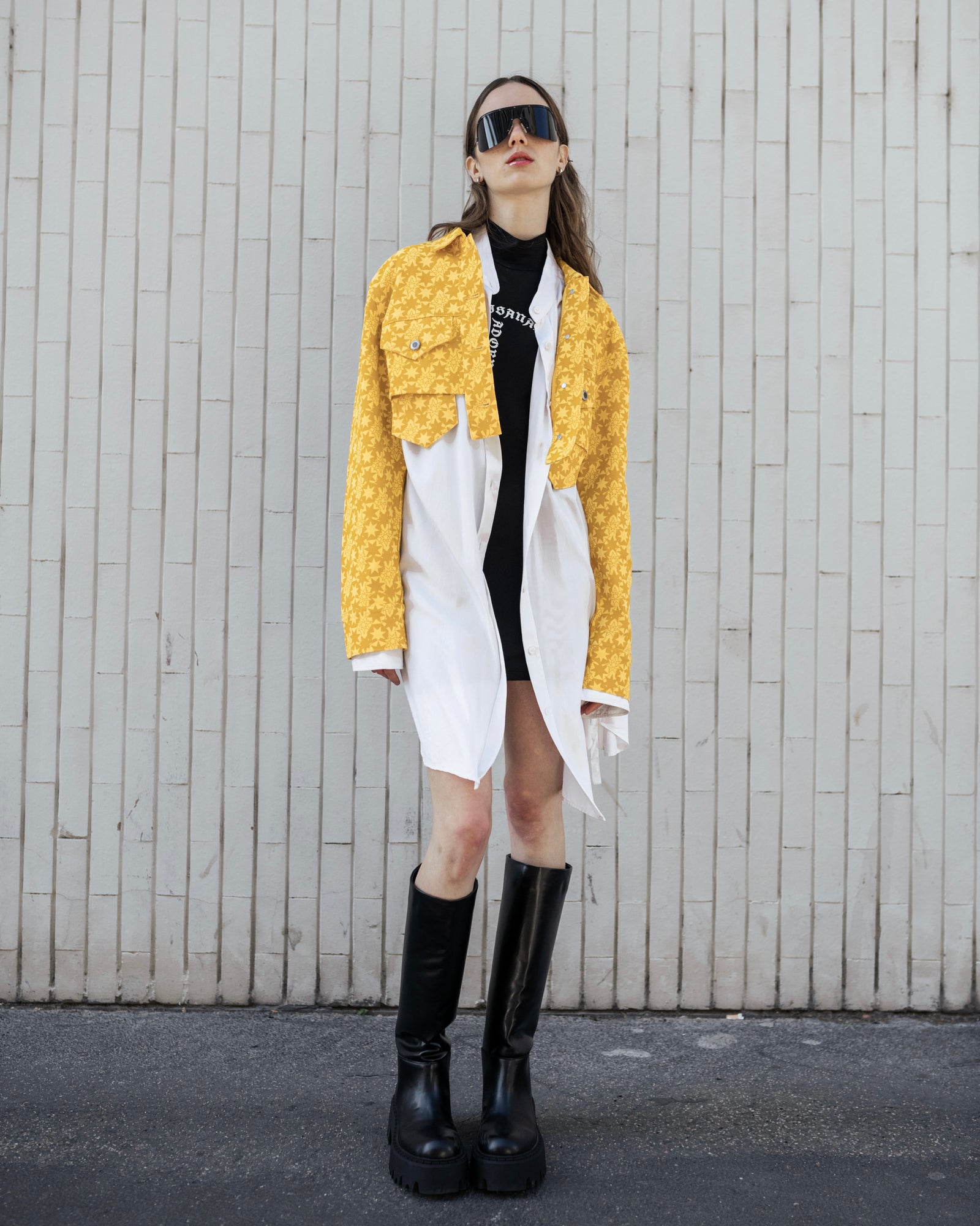 WHITE OVERSHIRT IN PURE SILK