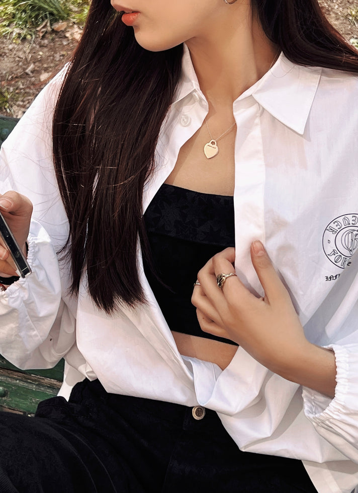 WHITE COTTON OVERSHIRT